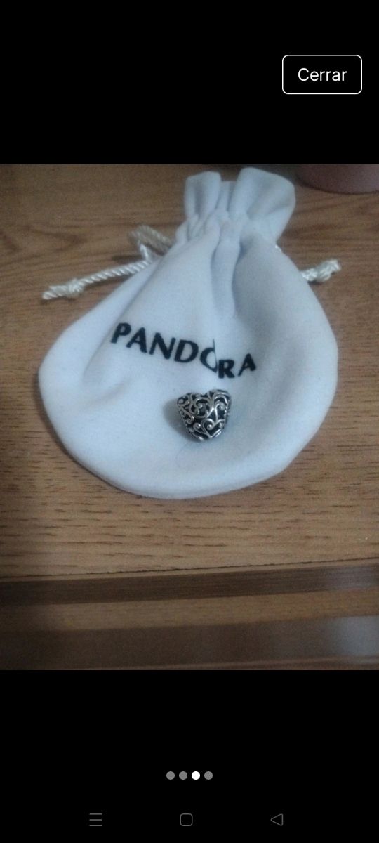 Charm Pandora corazón plata