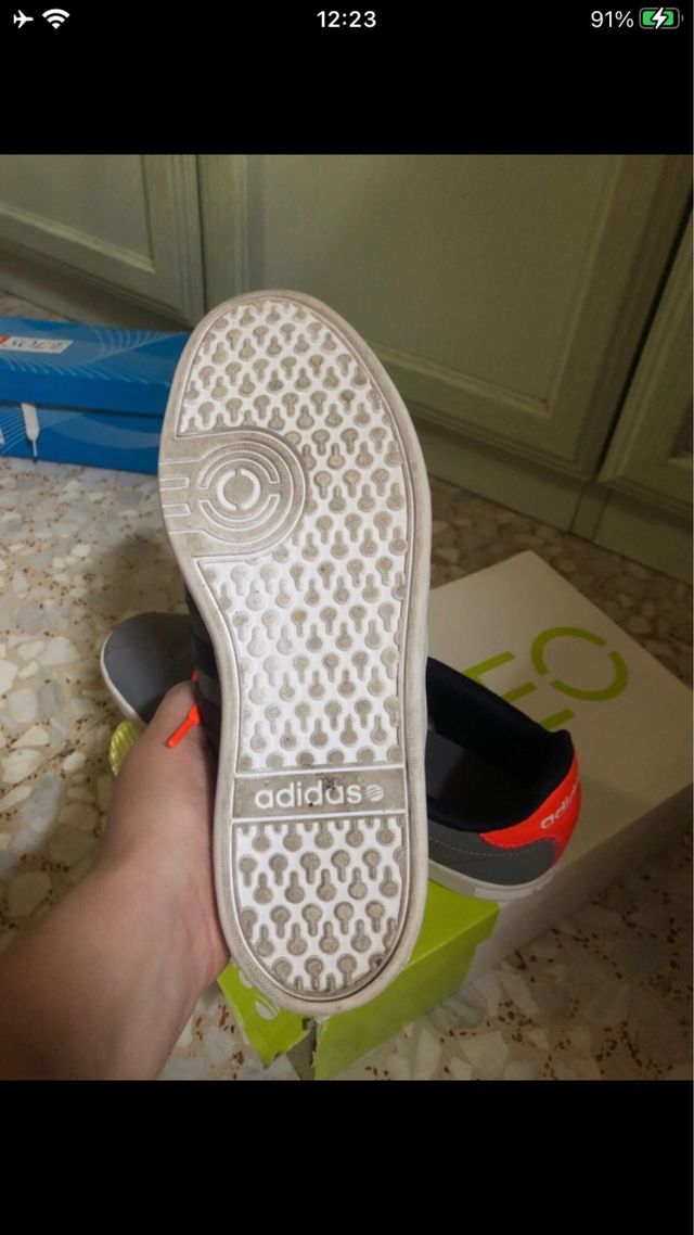 Adidas Sneakers Neo donna Grigie e arancione 38