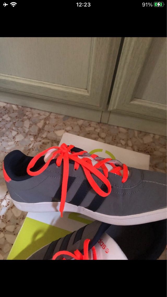 Adidas Sneakers Neo donna Grigie e arancione 38