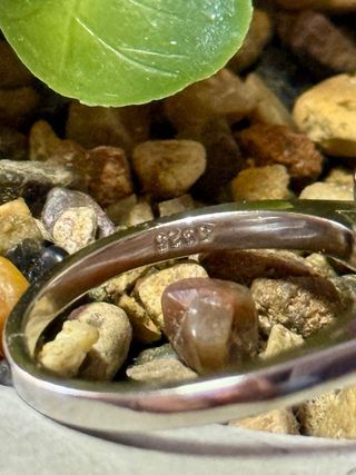 Anillo turmalina multicolor plata