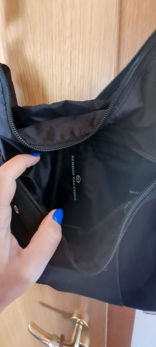 Borsa a tracolla Sergio Tacchini nera