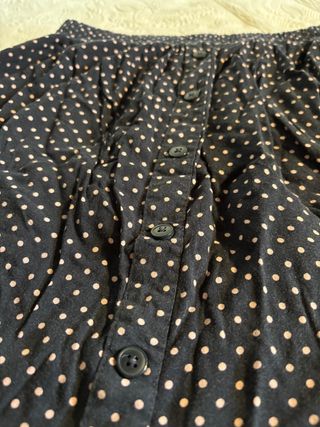 Falda negra lunares rosa - talla  36