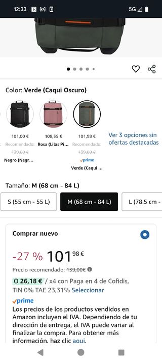 Maleta American Tourister Urban Track - Verde