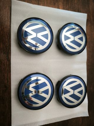Tapas llanta VW Azul 60mm (4uds)