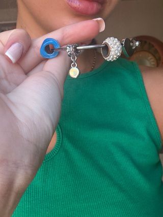 Bracciale fake Pandora - Argento e Azzurro