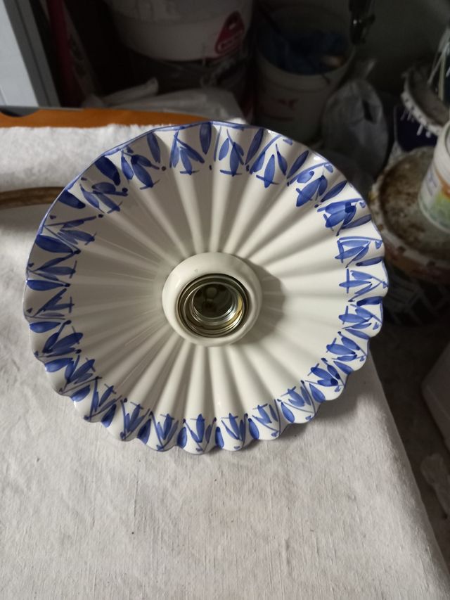 Lampada ceramica vintage | Azzurro & Bianco