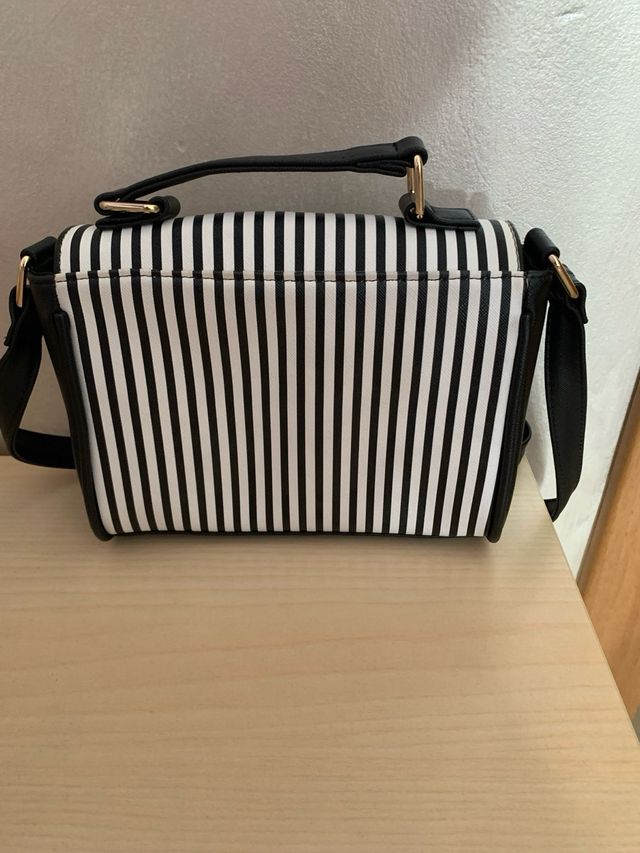 Borsa Terranova a righe bianche e nere