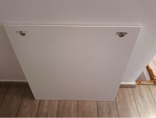 Espejo moderno blanco y plateado