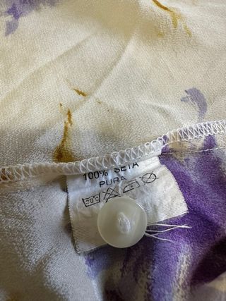 Camicia curvy vintage 100% pura seta