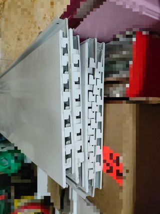 8 traseras de metal blanco para estanterías metal