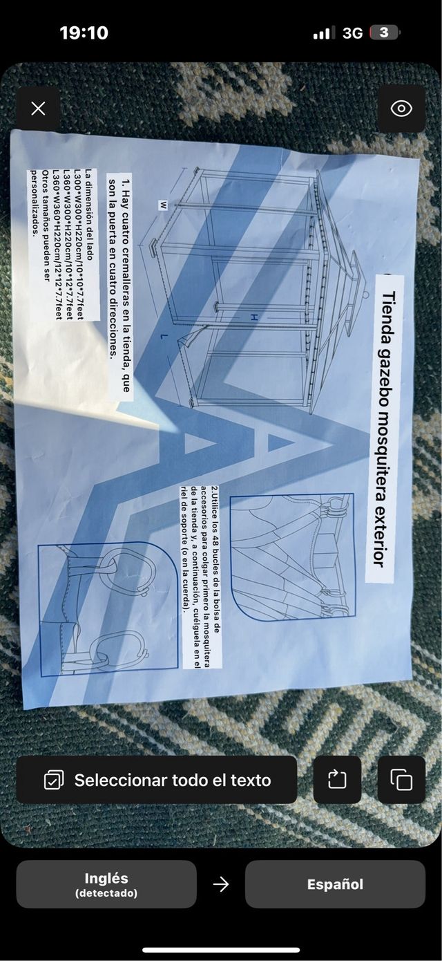 Mosquitera para Gazebo