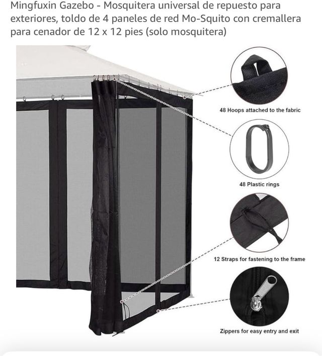 Mosquitera para Gazebo