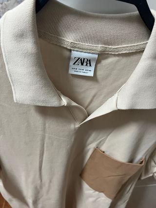 Polo Zara beige hombre