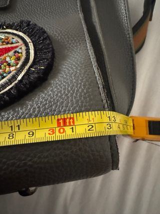 Tote Grigia con Applicazioni