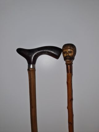 2 Bastones antiguos de madera