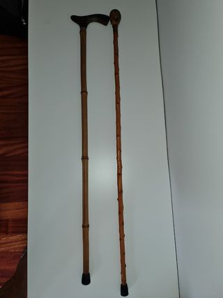 2 Bastones antiguos de madera