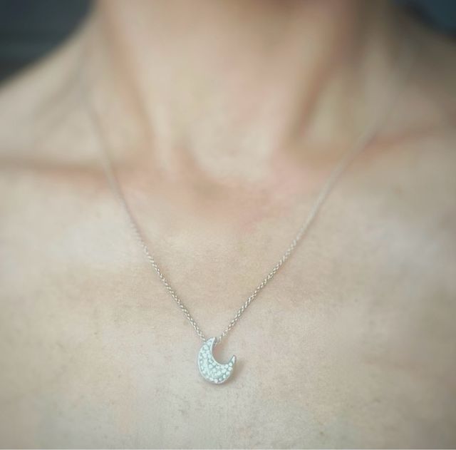 Colgante Swarovski Luna Plata