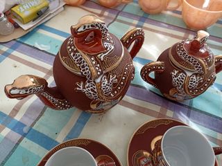 Juego té Japón Moriage - Porcelana