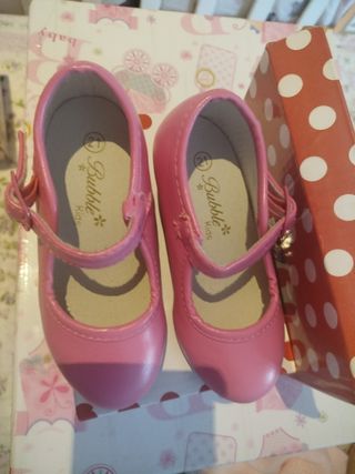 Zapatos niña, tacones rosa