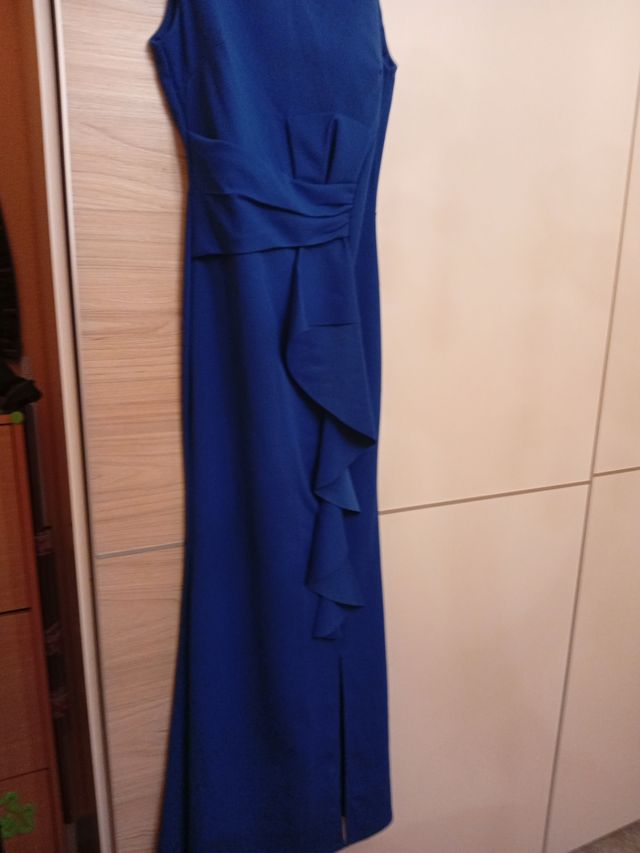 Vestido fiesta azul largo