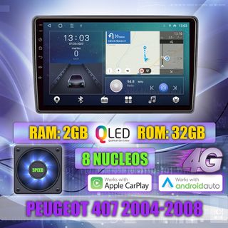 PANTALLA GPS PEUGEOT 407 2004-2008 CARPLAY ANDROID