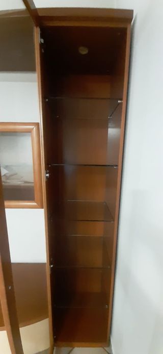 Mobile d'arredo in legno e cristallo vintage
