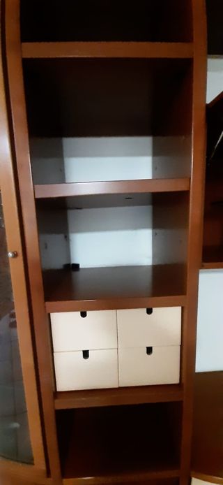 Mobile d'arredo in legno e cristallo vintage