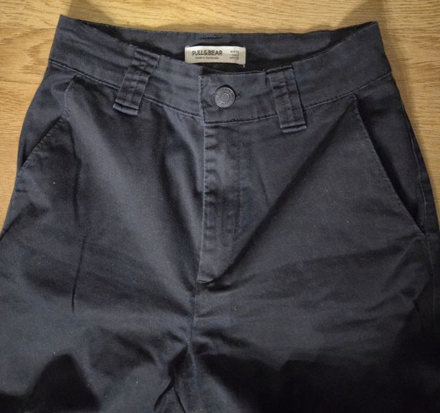 Pantalón chino negro mujer