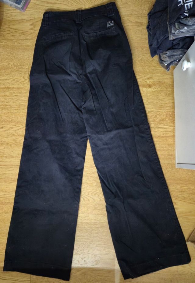 Pantalón chino negro mujer