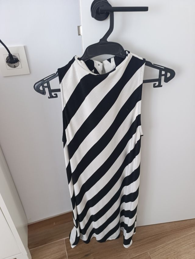 Vestido Sfera rayas blanco-negro M