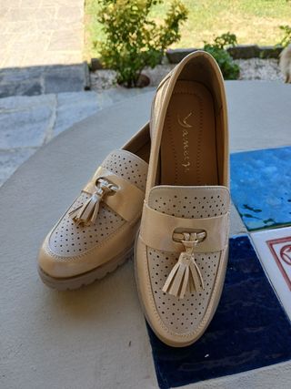 Mocassini  beige donna 