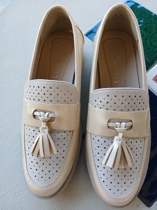 Mocassini  beige donna 