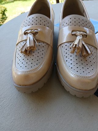 Mocassini  beige donna 