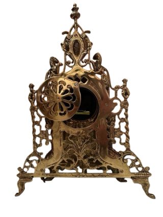 Reloj antiguo bronce con candelabros a juego