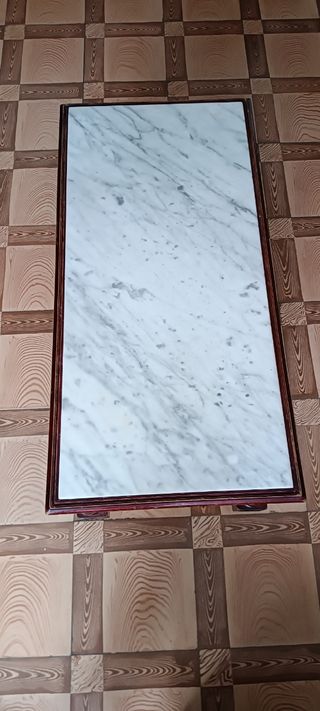 Mesa centro mármol-madera