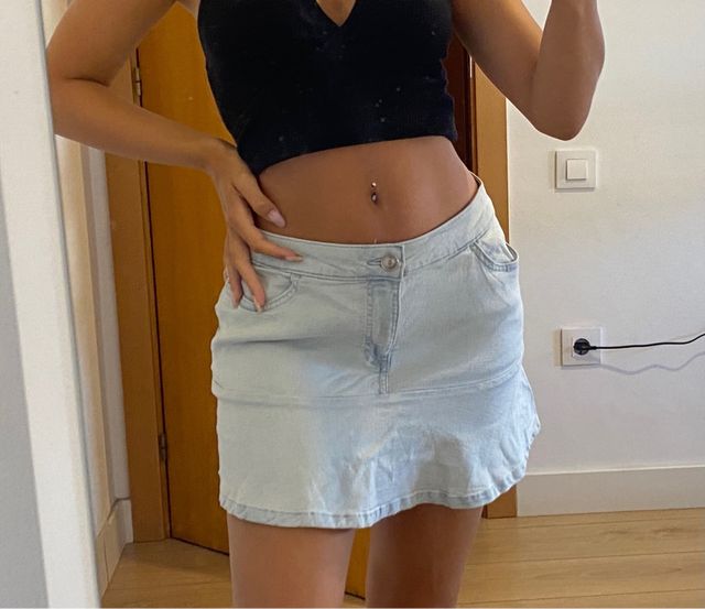 Mini Falda Vaquera - Azul Claro