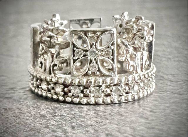 Anillo corona plata Isabel II