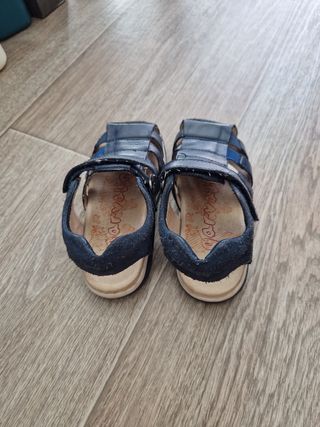 Zapatos niño piel azul número 27