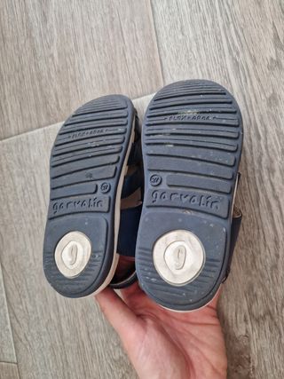 Zapatos niño piel azul número 27