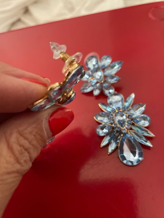 Orecchini cristallo Swarovski blu