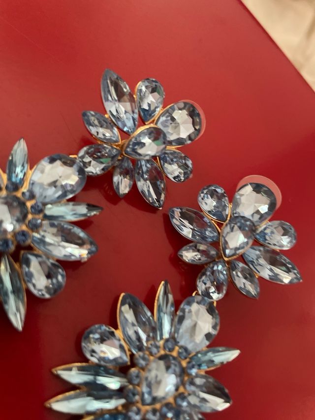 Orecchini cristallo Swarovski blu