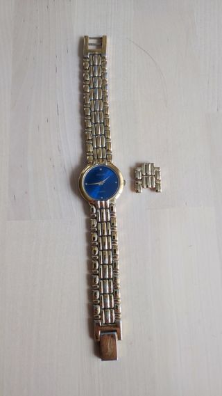 Reloj Jaguar mujer | Azul dorado años 90