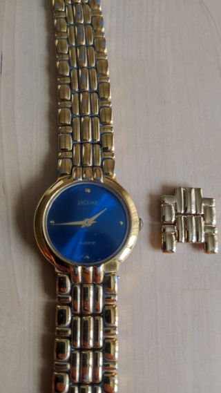 Reloj Jaguar mujer | Azul dorado años 90