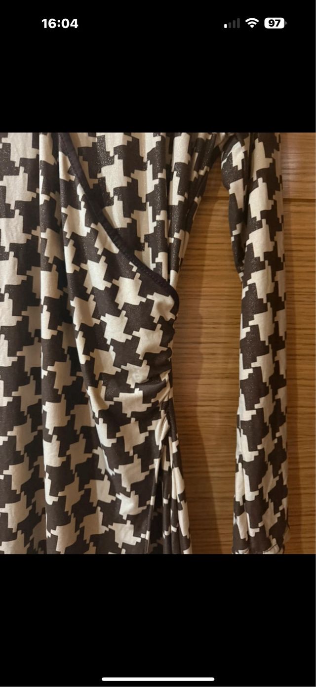 Abito Pinkiss con stampa pied de poule