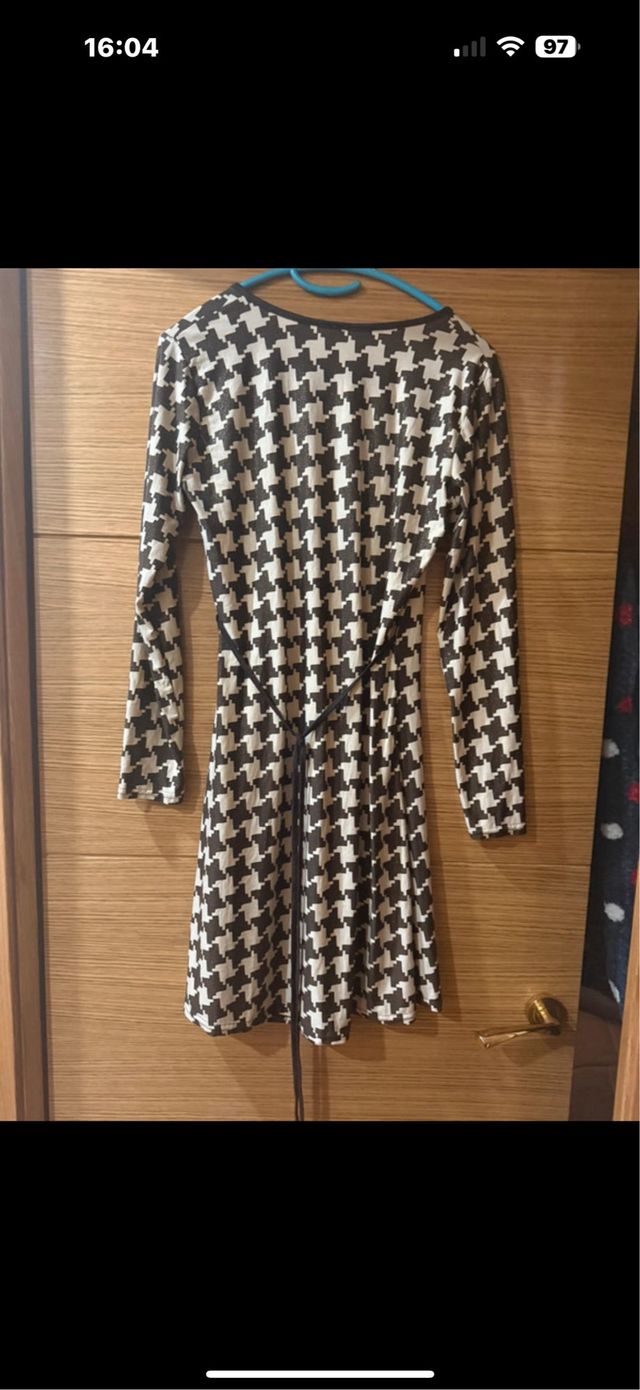 Abito Pinkiss con stampa pied de poule