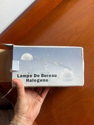 Lampara escritorio halogena blanca