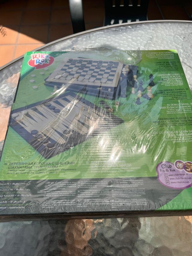 Ajedrez Backgammon Madera a estrenar precintado