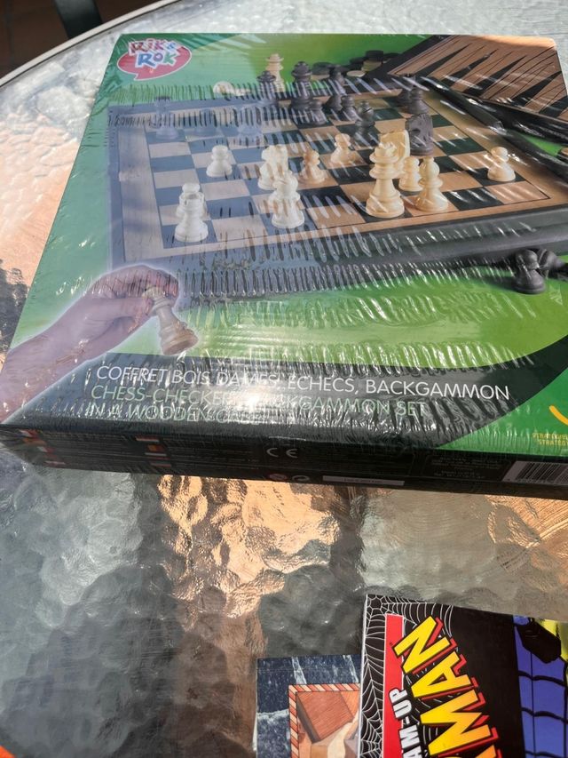 Ajedrez Backgammon Madera a estrenar precintado