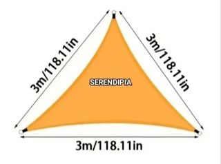 TOLDO VELA TRIANGULAR IMPERMEABLE 3X3X3