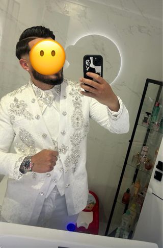 Traje Boda Gitano Blanco Hombre